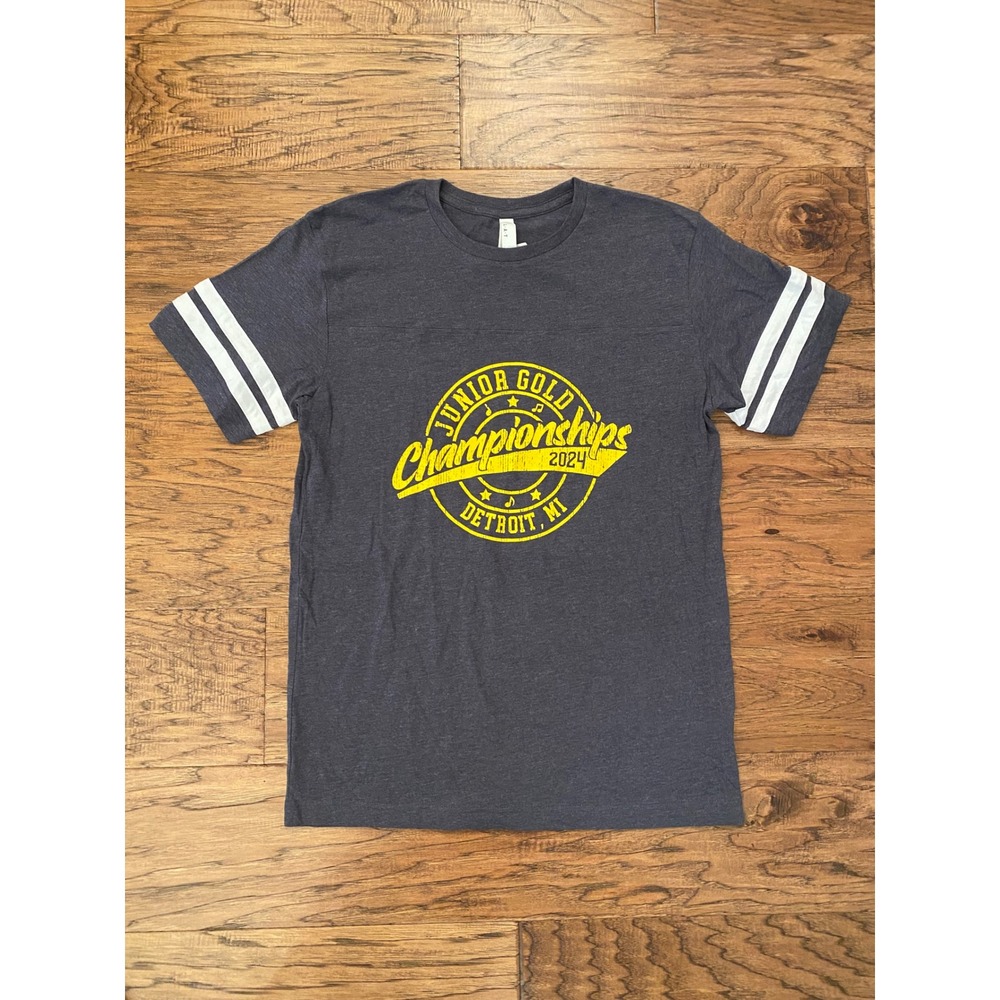 L.A.T. USBC Junior Gold Championships 2024 Detroit T-Shirt Navy Mens Medium NWT